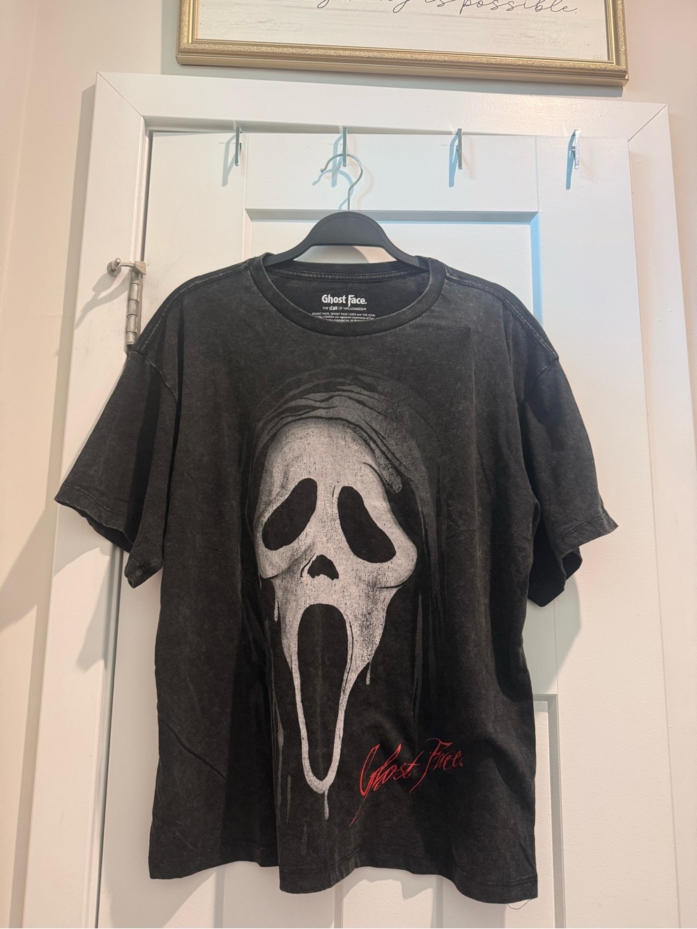 Ghost face Black Graphic Tee - Iconic Scream Design